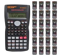 30 Pack Scientific Calculators with 2 Line Display Multi Function Engineering Calculator Ideal for Students Engineers Teachers Construction Finance Office Use School Business(Black)