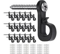 30-Pack Screw-In Light Hooks For Outdoor String, Fairy & Christmas Lights-Durable Patio & Indoor Hanging Clips, Mounting Hardware