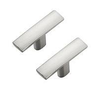 30 Pack Silver Cabinet Knobs - Curved Cabinet Pulls Brushed Nickel Knobs for Kitchen Cabinet Drawer Solid Dresser Knobs for Cabinet Hardware 1-3/4in Length Single Hole