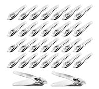 30 Pack Slanted Edge Nail Cutting Clippers Metal Manicure Pedicure Trimmer Slanted Tip Cuticle Nail Clipper Cutter Manicure Tool - Silver