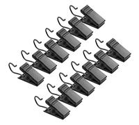 30 Pack Small Heavy-Duty Hook Clip Set Metal Curtain Hangers Clips for Clip Photo Home Decoration Art Craft Display - Black