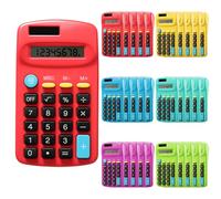 30 Pack Solar Powered Pocket Calculator for Students Classroom Supplies,Small Mini Calculator for Kids School Home Office(6 Colors)