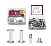 30 Pack Stainless Steel Chicago Screws and Stainless Steel Scrapbook Extension Screws Album Extender Post Replacements for Post-Bound Refillable Photo Album (（M5*15mm+5 * 8 * 13mm）)