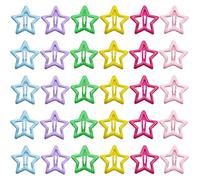 30 PACK Star Snap Hair Clips Non-slip Toddlers Colorful Cute Lovely Metal Hair Barrettes Hair Accessories for Women Girls Mixed Color(Style 2)