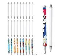 30 Pack Sublimation Pens Blank With Shrink Wrap, No Clip Heat Transfer Sublimation Ballpoint Pen, White Aluminum Personalized Customized Pen for DIY Office School Stationery Supplies