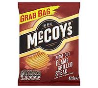( 30 Pack ) The Real McCoy's Ridge Cut Flame Grilled Steak Flavour Potato Crisps 47.5g