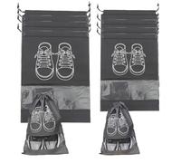 30-Pack Travel Shoe Bags with String Men's and Women's Large Shoe Bag Storage Packaging Organizer Bag, Gray Gray. small30pcs