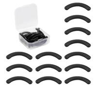 30-Pack Universal Eyelash Curler Refills, Black Silicone Replacement Pads with Storage Box, Fits Most Eyelash Curlers, Long-Lasting & Gentle on Lashes