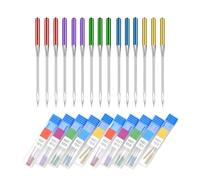 30 Pack Universal Regular Point Sewing Machine Needles, Color Coded 5 Sizes (65/9-110/18), Titanium Plated Sharp Needles, Fits Most Home Sewing Machines, for Chiffon Silk Leather Jeans Woven Fabrics