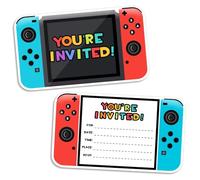30 Pack Video Party Invitations with Envelopes - Summer Pool Tropical Birthday Baby Shower Tiki Party Supplies Invitation Cards，Tropical Flowers Pineapple Party Invitations for Kids Teen
