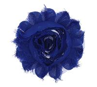 30 Pack Vintage Shabby Fabric Flowers 6cm Chic Chiffon Rose Frayed Floral Applique for Chiffon Hairbows Headband Hair Accessories Wedding Graduation Prom Party Supplies (RoyalBlue)