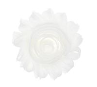 30 Pack Vintage Shabby Fabric Flowers 6cm Chic Chiffon Rose Frayed Floral Applique for Chiffon Hairbows Headband Hair Accessories Wedding Graduation Prom Party Supplies (White)