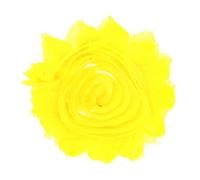 30 Pack Vintage Shabby Fabric Flowers 6cm Chic Chiffon Rose Frayed Floral Applique for Chiffon Hairbows Headband Hair Accessories Wedding Graduation Prom Party Supplies (Yellow)