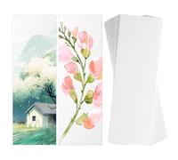 30 Pack Watercolor Paper Blank Bookmarks 1.9" x 5.9" Watercolor Paper Cards 140 lb/300 GSM Artist Trading & Artists' Collectible Editions for DIY Projects Paint Gifts Tags