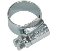 30 Pack Zinc Plated Hose Clip - 11mm To 16mm Diameter - External Pressed Threads