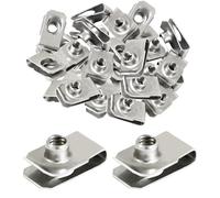 30 Packs #10-24 Stainless Steel Regular Extruded U Nuts, U Style Clip-on Nut, U Type Nut, U-Type Fasteners, U-nut