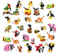 30 Packs Building Blocks Party Bag Fillers for Kids, Mini Animals Building Block Sets for Classroom Prizes Birthday Pinata Stocking Fillers Valentines Easter Gifts for Kids Boys Girls 4+ Years