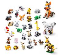 30 Packs Building Blocks Party Favors for Kids, 10 in 1 Mini Animals Building Block Sets for Classroom Prizes, Birthday, Party Favors Return Gifts, Valentines, Easter Gifts (Animals)