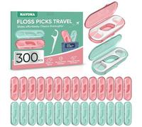 30 Packs Travel Dental Floss Picks with Floss Pick Case, A Total of 300 Travel Floss, Flossers for Adults, Sealed Portable Reusable