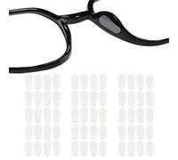 30 Pairs Adhesive Eyeglass Nosepad, Anti-Slip Silicone Glasses Nose Pads, Thin Soft Adhesive Spectacle Nosepads Silicone Eyeglass Air Cushion for Plastic Frames Glasses Sunglasses(Transparent,1mm)
