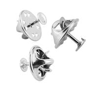 30 Pairs Butterfly Clutch Tie Pins,Butterfly Clutch Tie Tacks Pin Back Replacement with 8mm Blank Pins for Craft Making,Replacement Tie Tack Lapel Pin Backing Holder(Silver)