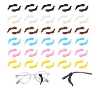 30 Pairs Glasses Ear Grips - Anti Slip Glasses Grips, Ear Hook Grip, Silicone, Multicolored, Stop Glasses Slipping Down Nose, Universal, Soft Comfortable for Sunglasses Reading Glasses Spectacles