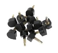 30 Pairs Heel Tips, Shoe Heel Repair Kit, Stiletto Heel Protectors High Heel Plates Replacement Anti-Slip Shoes Tap Caps Brooch, U Shape Round Black