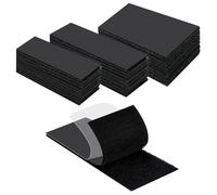 30 Pairs Hook and Loop Strip Tape, Double Sided Sticky Pads, Strong Sticky Back Fastening Tape, Self Adhesive Hook Loop Strip for Walls Home Office Picture 2x7cm, 2.5x10cm, 5x10cm