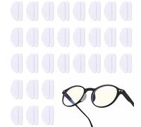 30 Pairs Ultra-Thin Soft Silicone Nose Pads for Glasses, Non-Slip Adhesive Glasses Nose Pads,D-Shaped Spectacle Nose Pads,Replacement Grips for Optical & Sunglasses
