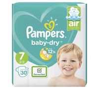 30 Pampers Baby Dry Nappies ~ Size 7 ~ 15+kg