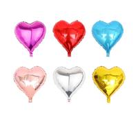 30 Pcs 10 Inch Heart Shaped Foil Balloon - Colorful Hearts for Wedding Party, Valentine's Day, Proposal Decoration