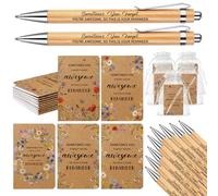 30 Pcs 10 Sets Employee Appreciation Gifts Inspirational Flower Notepads with Ballpoint Pen Pocket Journal Memo Pad Motivational Notebook Affirmation Gift for Social Worker Teacher Staff Team Office