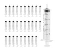 30 Pcs 10ml Plastic Syringes, No Needle Syringe for Liquid Measuring