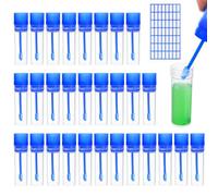 30 Pcs 15ML Stool Containers, Urine Stool Specimen Cups, Plastic Sample Test Tube Cups with Spoon, Stool Sample Collection Cups Bottles, Urine Collection Containers for Laboratory Medical