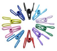 30 Pcs 2 Inch 10 Different Random Colors Chip Clips, PVC Coating High Elasticity Strength Clothes Pins, Food Clips and Bag Clips