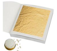 30 Pcs 24K Edible Gold Leaf Sheets, 4.33 cm/1.7" | Edible Gold Leaf Sheets for Cakes, Desserts, Chocolate, Art and Craft, Face Masks and Nail Art