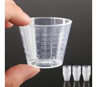 30 PCS 30ml/1oz Clear Plastic Measuring Cups, Reusable Graduated Medicine Cups for Liquid, Kitchen Baking, Lab & Medication Dosing Tool