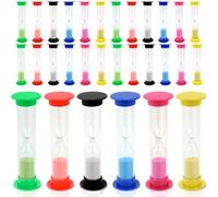 30 Pcs 5 Minutes Sand Clock Timer Sand Timer Set Plastic Hourglass for Time Management Classroom Teacher School