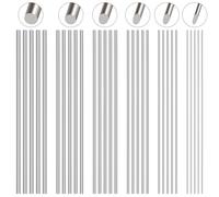 30 Pcs 6 Sizes 1mm, 1.5mm, 2mm, 2.5mm, 3mm, 4mm x Length 100mm (3.93 Inch) 304 Stainless Steel Round Rod, Metal Rod, Metal Solid Shaft Rods for Industry, Metal Working Hobbies and DIY Craft
