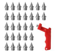 30 Pcs 6mm Spikes for Running Shoes, Golf Shoe Spikes, 1/4 Inch Track and Cross Country Spikesfor Jumping Running Sports Golf Shoes Replacement Spikess, Track Spikeswith 1 Spike Wrench