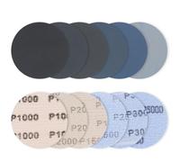 30 Pcs 75mm Sanding Discs, Round Hook and Loop Sanding Pads, Wet and Dry Sanding Discs, 3" Flocking Sandpaper Disk for Wood Metal Car Polishing Sanding Paper - 1000 1500 2000 2500 3000 5000 Grit