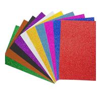 30 PCS A4 Glitter Cardstock Paper - 10 Vibrant Colors, Thick Sparkle Craft Paper for DIY Scrapbooking, Card Making, Invitations, Arts & Crafts Projects
