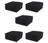 30 Pcs Acoustic Panels Foam Board Studio Sound-Absorbing Firewall Wedge Tiles Helps Reduce and Unnecessary Noise