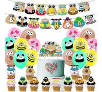 30 Pcs Alien Pou Balloons Decorations, Alien Pou Party Decorations, Cartoon Big Eye Alien Birthday Decoration, Pet Alien for Kids Children Home Decoration Party Birthday Supplies Gift
