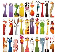 30 PCS Animal Bookmarks, Cute Cartoon Book Marks Animal Book Gifts Funny Bookmark, Creative Bookmarks for Student School Library Reading Lover 15Years Old and Above