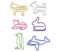 30 Pcs Animal Shaped Paper Clips Cute Paperclip Assorted Colors Paperclip Fun Paper Clips Coated Paper Clips Creative Funny Memo Clips for Kids Children Party Invitation Card Student Scrapbooks