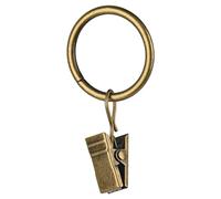 30 PCS Antique Brass Clips Curtain Hooks for Curtain Rod, This Small Drapery Curtain Ring with Clips Hook Fit Up to 0.4~0.75 -inch Drapery Panel