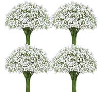 30 Pcs Babys Breath Artificial Flowers, Baby Breath Flowers Artificial Bulk, Real Touch White Fake Flowers, Faux Babies Breath Gypsophila for Wedding Home Decor Floral Arrangement