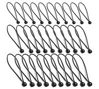 30 pcs Ball Bungee Cords, BOSOIRSOU 6" 8" 10" Tie Down Strap Elastic String Heavy Duty Tarp Bungee Cords for Camping Tents Cargo Holding Wire