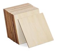 30 Pcs Basswood Sheets, Unfinished Thin Plywood Wood Sheets for Crafts, Perfect for DIY Projects, Wood Engraving, Burning (100x100x 2mm)